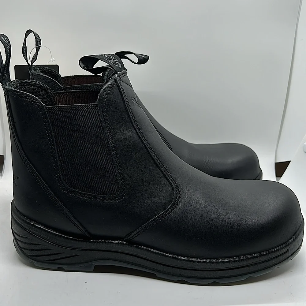 Thorogood Job Fitted NIB Black Leather Work Boots Shoes **Size 9.5** - Picture 3 of 7